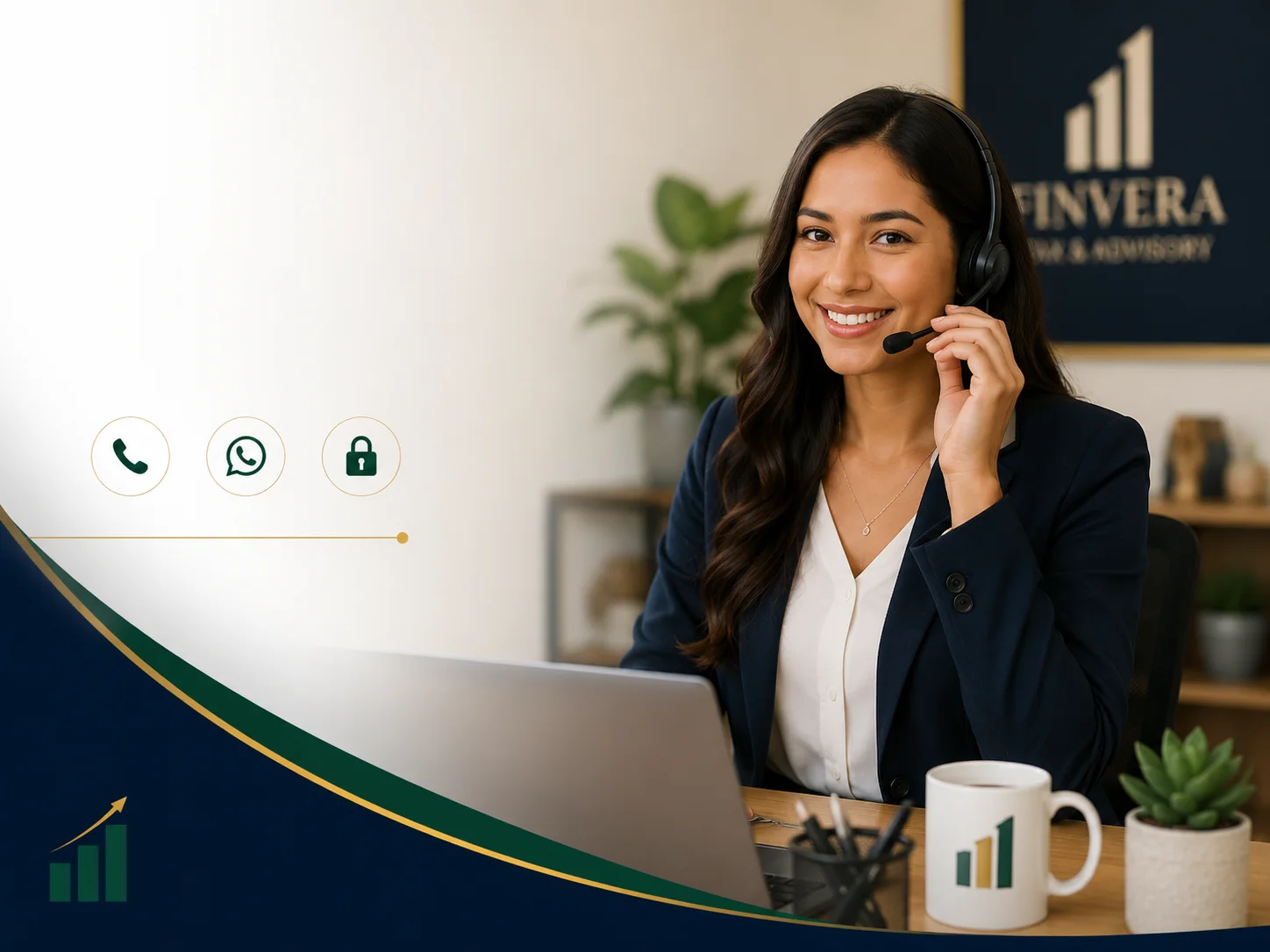 Representante de Latino Tax atendiendo por teléfono y WhatsApp